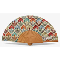DE LA MUR “VENTFLORA” Fabric/Wooden Fan