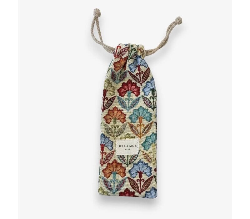 DE LA MUR “VENTFLORA” Fabric/Wooden Fan