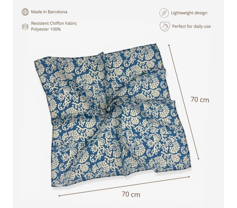 DE LA MUR Blue multi Scarf “AKAY”