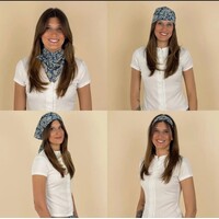 DE LA MUR Blue multi Scarf “AKAY”
