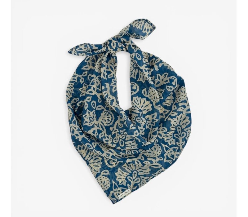 DE LA MUR Blue multi Scarf “AKAY”