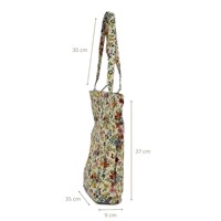 DE LA MUR “BLUM” Floral Fabric Bag w/Zip