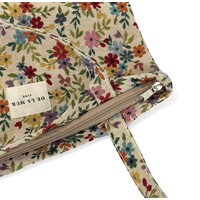 DE LA MUR “BLUM” Floral Fabric Bag w/Zip