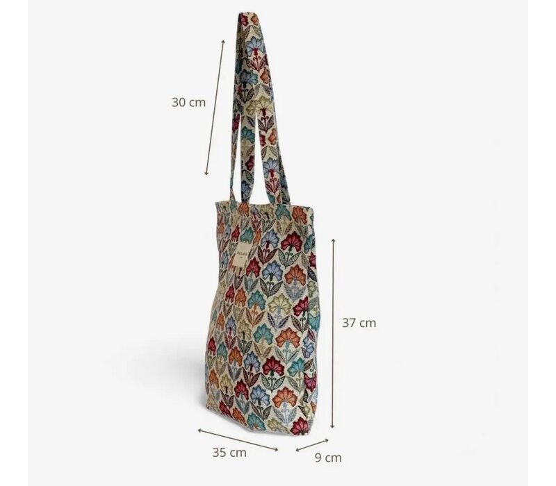 DE LA MUR “BOSPCFLORA” Fabric Bag w/Zip
