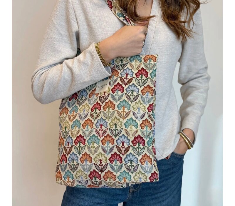 DE LA MUR “BOSPCFLORA” Fabric Bag w/Zip