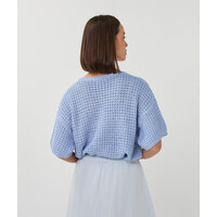 EsQualo 02036 Blue Open Knit Cardi