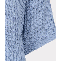 EsQualo 02036 Blue Open Knit Cardi