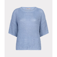 EsQualo 02036 Blue Open Knit Cardi