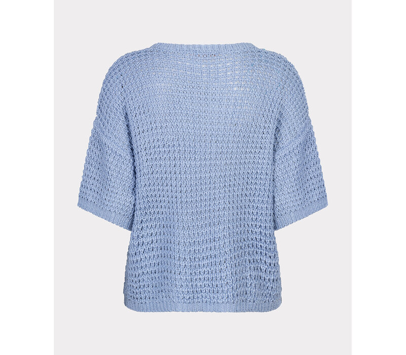 EsQualo 02036 Blue Open Knit Cardi
