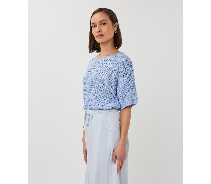 EsQualo 02036 Blue Open Knit Cardi