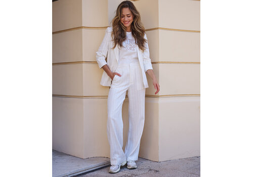 EsQualo S/S EsQualo 17201 Trousers Linen Striped