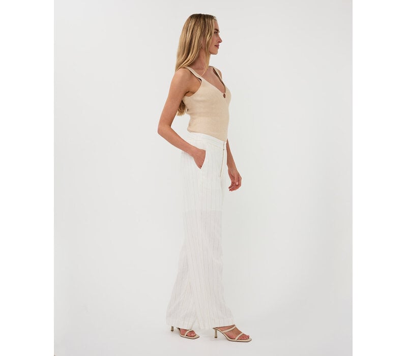 EsQualo 17201 Trousers Linen Striped
