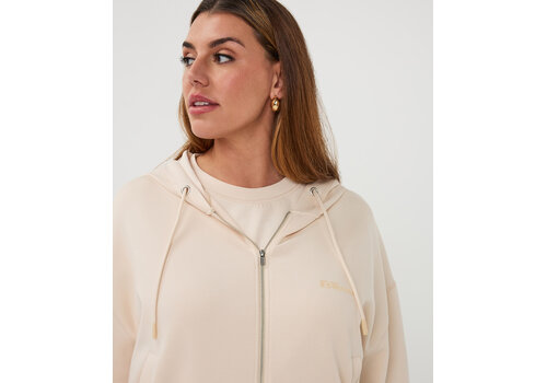 EsQualo S/S EsQualo 05209 Modal Hoodie in Natural