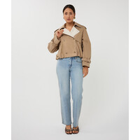 EsQualo 37014 Short Balloon Trench Coat