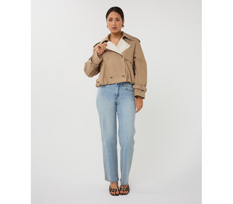 EsQualo 37014 Short Balloon Trench Coat