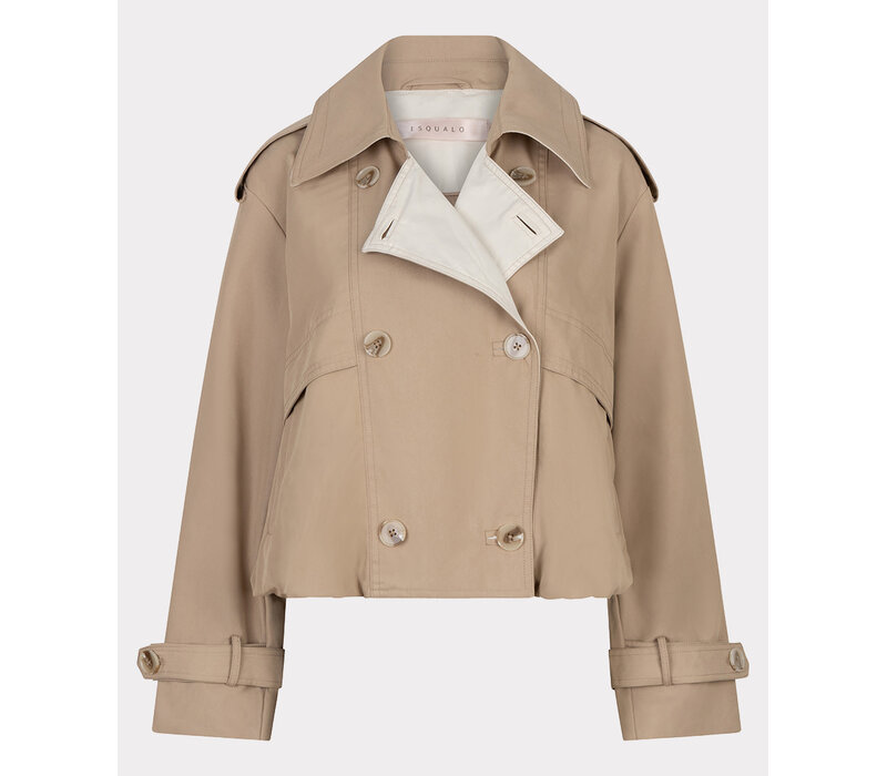 EsQualo 37014 Short Balloon Trench Coat