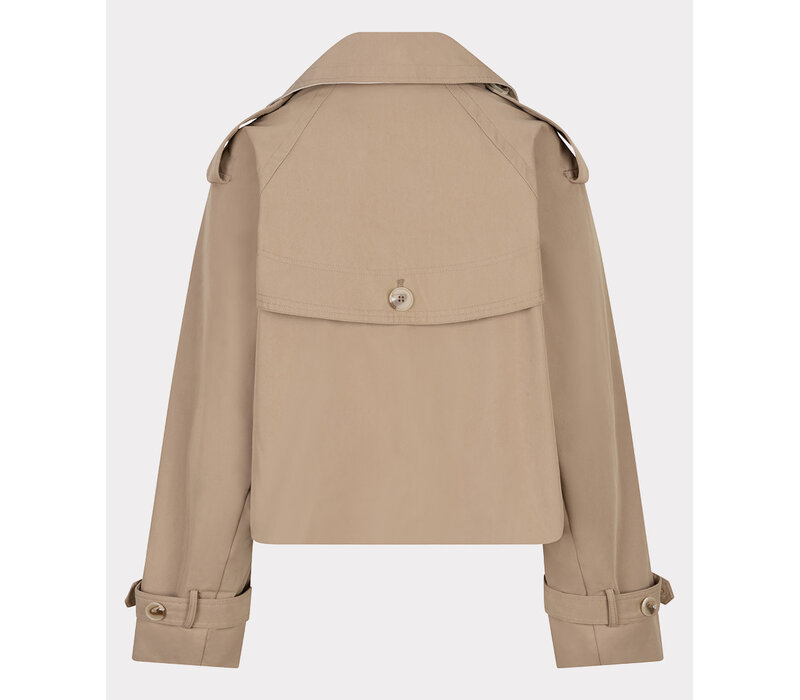 EsQualo 37014 Short Balloon Trench Coat