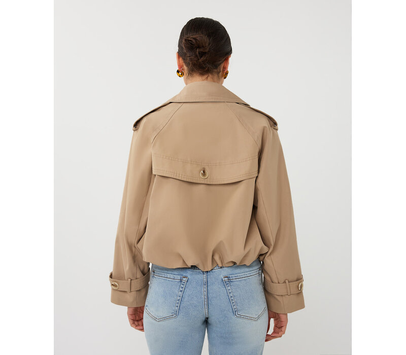 EsQualo 37014 Short Balloon Trench Coat