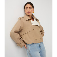 EsQualo 37014 Short Balloon Trench Coat