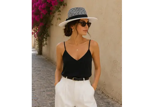 Pia Rossini S/S Pia Rossini TAYLOR Straw Fedora Hat