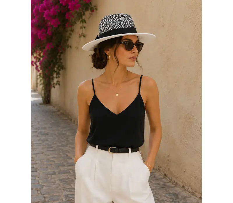 Pia Rossini TAYLOR Straw Fedora Hat