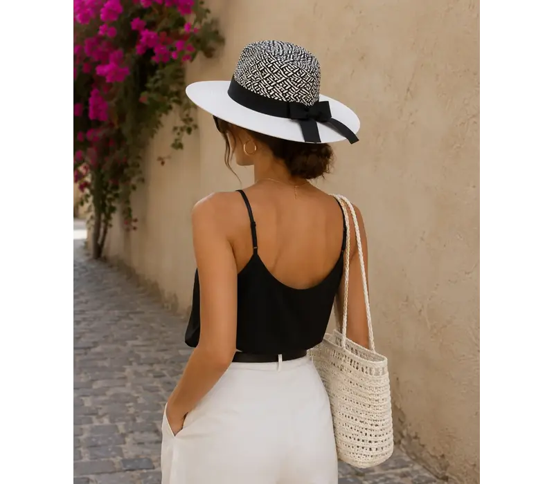 Pia Rossini TAYLOR Straw Fedora Hat