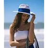 Pia Rossini S/S Pia Rossini ZINA White/Navy Straw Fedora