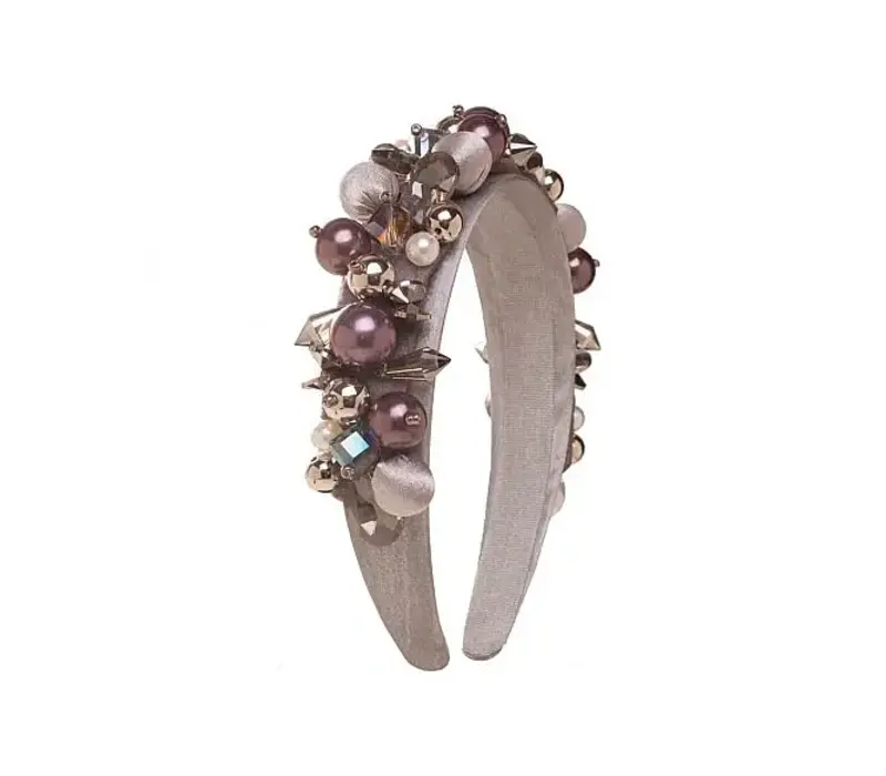 Flormoda DC0036 Grey/Prune Headband