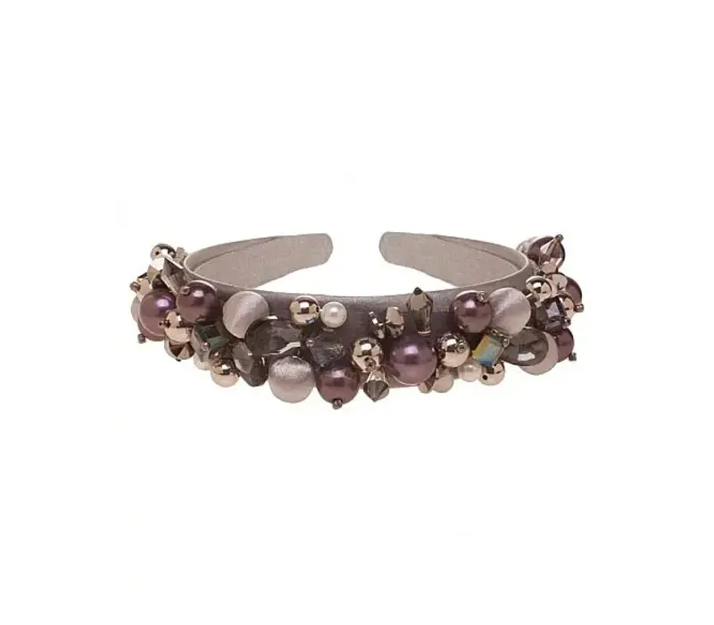 Flormoda DC0036 Grey/Prune Headband