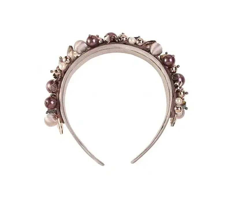 Flormoda DC0036 Grey/Prune Headband
