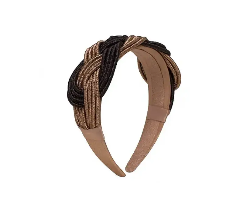 Flormoda DC0007 Blk/Gold Plaid Headband