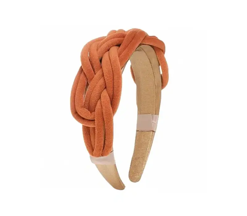 Flormoda DC001714 Orange Plaid Hairband