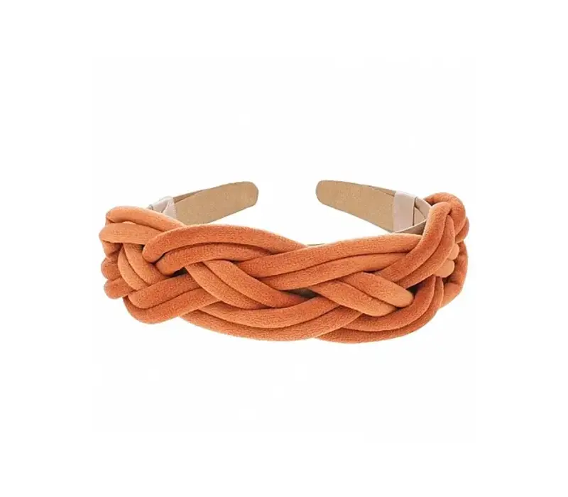 Flormoda DC001714 Orange Plaid Hairband