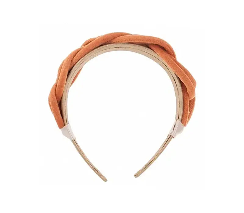 Flormoda DC001714 Orange Plaid Hairband