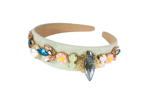 Flormoda Flormoda 25681 Mint Multi Beaded Hairband