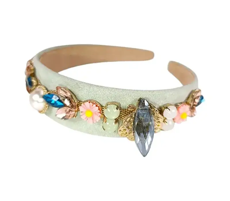 Flormoda 25681 Mint Multi Beaded Hairband