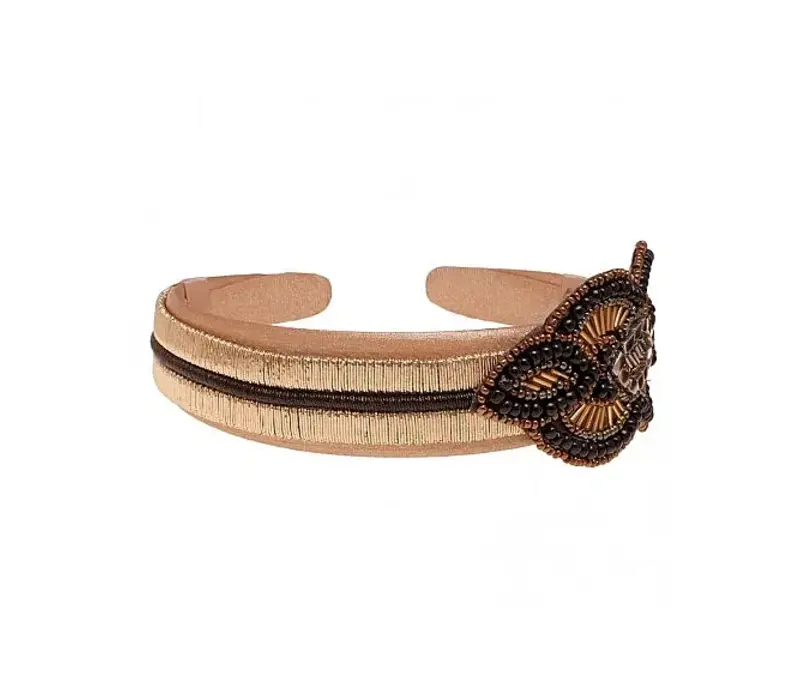 Flormoda DC0012 Blk/Gold Aria Headband
