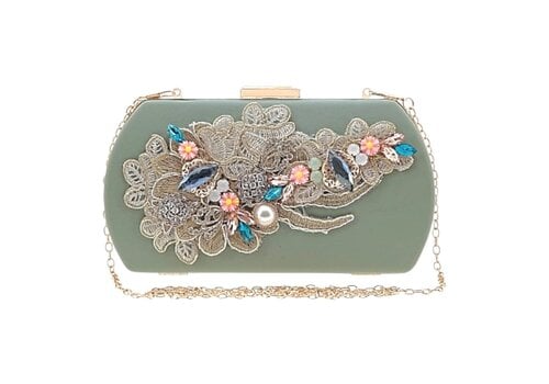 Flormoda Flormoda 24265 Amara Mint Clutch Bag