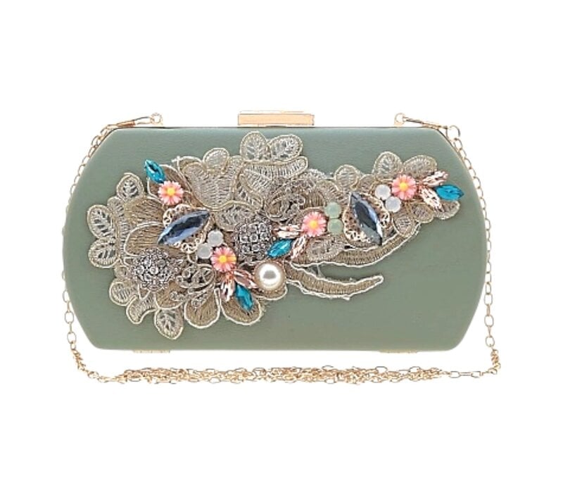 Flormoda 24265 Amara Mint Clutch Bag
