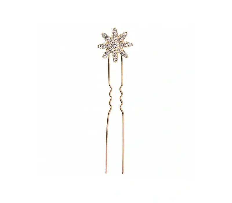 Flormoda 290652 Flower 2 x Gold Hair Pins