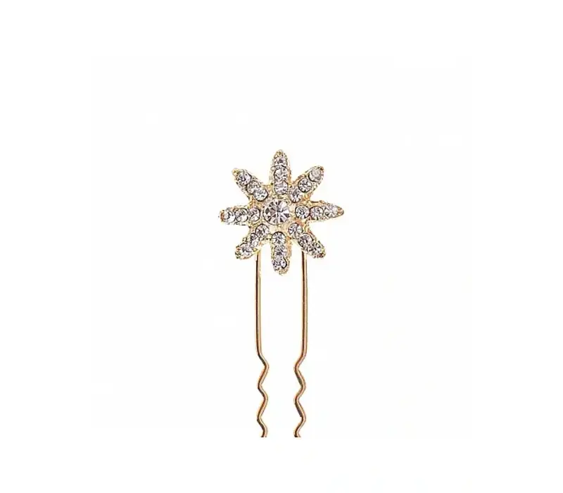 Flormoda 290652 Flower 2 x Gold Hair Pins