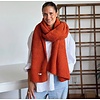 DE LA MUR DE LA MUR “PINGU” Orange Polar Fleece Scarf