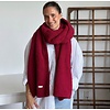 DE LA MUR DE LA MUR “LAKE” Burgundy Polar Fleece Scarf