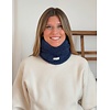 DE LA MUR DE LA MUR “ICE” Navy Fleece Neck Warmer