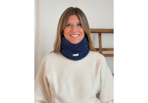 DE LA MUR DE LA MUR “ICE” Navy Fleece Neck Warmer
