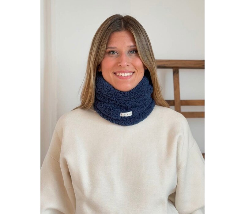 DE LA MUR “ICE” Navy Fleece Neck Warmer