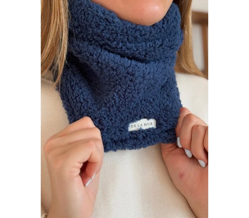 DE LA MUR “ICE” Navy Fleece Neck Warmer