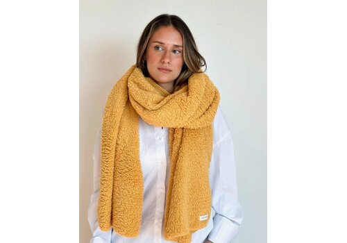 DE LA MUR DE LA MUR “COLD” Mustard Polar Fleece Scarf
