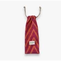 DE LA MUR “FIRE” Fabric/Wooden Fan