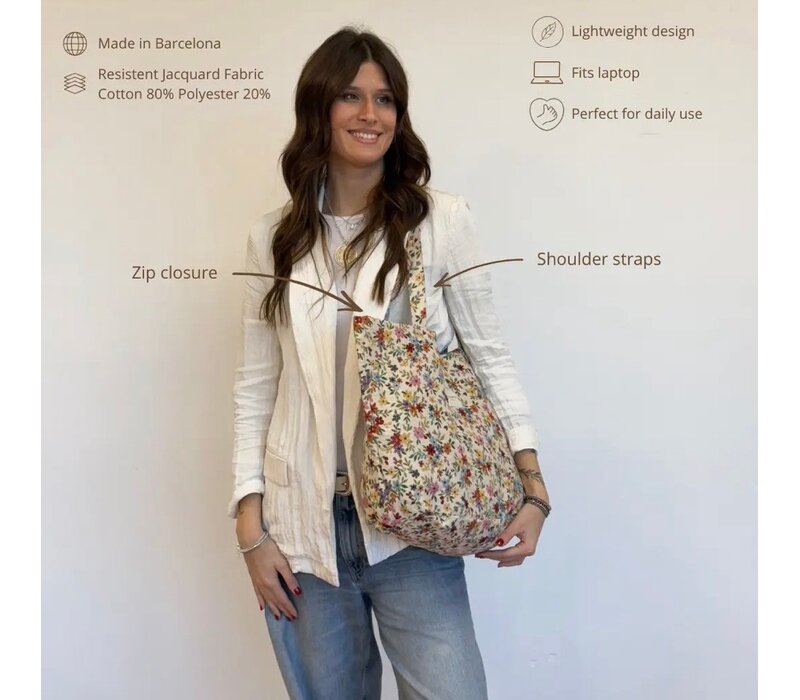 DE LA MUR “BLUM” Large Zipper Bag